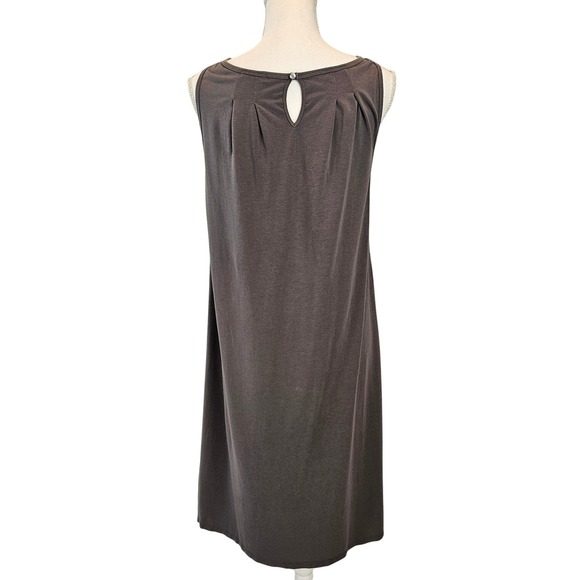 Garnet Hill Sleeveless Dress Gray‎ Midi Size Small Comfy Chic Capsule Wardrobe - Picture 5 of 9